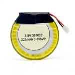 LiPO סוללה מותאמת אישית 363027 3.7V 225mAH